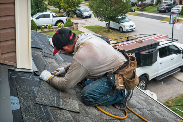 Professional Gutter Installation technician working in Wadsworth, OH